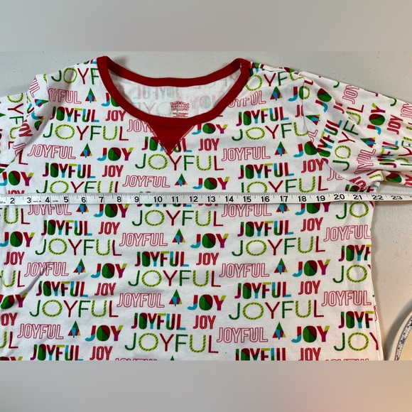 Women’s Wondershop Joyful Print Pajama Set in Red, White and green.  Size 2X - Picture 3 of 8